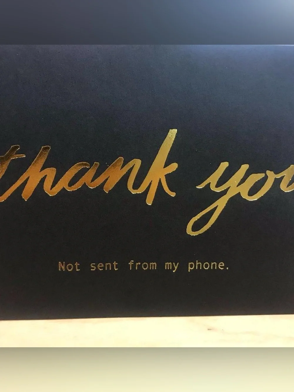 Black & Gold Thank You Cards - 20 Pack